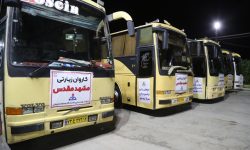 تأمین سرویس رفت و برگشت زایران مسجدسلیمانی حرم رضوی به همت شرکت نفت و گاز مسجدسلیمان