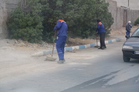 مشارکت شرکت نفت و گاز مسجدسلیمان در نظافت معابر و محلات شهر مسجدسلیمان