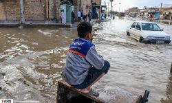 نجات جان ۲ نفر در سیلاب روستایی در مسجدسلیمان