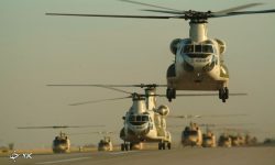 آماده‌باش بالگردهای هوانیروز در جابجایی صندوق‌های رأی