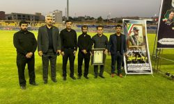 اقدام ارزشمند معاونت فرهنگی باشگاه فوتبال نفت مسجدسلیمان در ادای احترام به شهید جمهور و شهدای راه خدمت