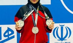 ۳ مدال نقره سوغات دختر آهنین مسجدسلیمان از رقابت های وزنه برداری قهرمانی دختران کشور