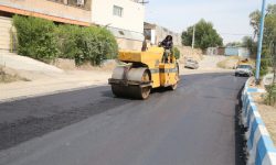 آسفالت منطقه پرتردد هشت بنگله به همت شرکت نفت و گاز مسجدسلیمان + گزارش تصویری