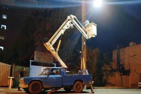 اصلاح و تعویض LED روشنایی معابر عمومی با مشارکت شرکت نفت و گاز مسجدسلیمان