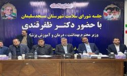 وزیر بهداشت: ارتقای سطح زیرساخت بهداشت و درمان مسجدسلیمان در دستور کار است