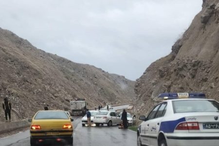 تصادف زنجیره ای در جاده مسجدسلیمان/اهواز