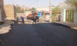 آغاز آسفالت‌ریزی کوی شهید شکرالله راکی منطقه نمره هشت پس از سال‌ها انتظار