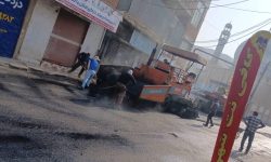 بهسازی و آسفالت معابر اطراف مسجد جامع منطقه نمره یک توسط شهرداری مسجدسلیمان