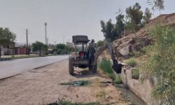 لایروبی محور اصلی نفتک به ریل‌وی به همت شهرداری مسجدسلیمان