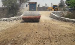 عملیات زیرسازی پل محله‌ی ریل وی انجام شد