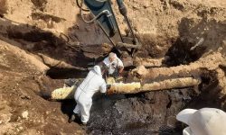 رفع نشتی خط لوله ۲۰ اینچ انتقال نفت