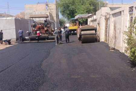 آسفالت‌ محوطه بیرونی آرامستان چهاربیشه به سرانجام رسید