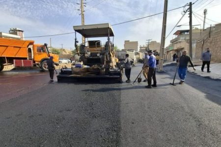 نهضت آسفالت معابر مناطق مختلف مسجدسلیمان استارت خورد