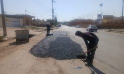 بهسازی و ترمیم گسترده معابر شهری مسجدسلیمان در مسیرهای پرتردد