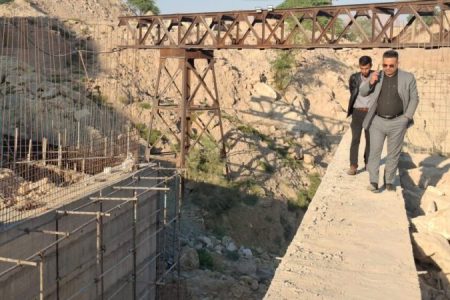 بازدید شهردار مسجدسلیمان از مراحل پایانی پروژه پل مالکریم