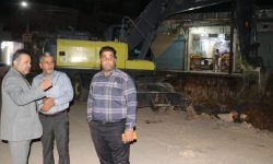 بازدید شهردار مسجدسلیمان از روند اجرای پروژه تعریض میدان نمره یک