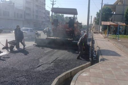 اجرای عملیات آسفالت محور دسترسی تقاطع سرکوره‌ها به تقاطع مالجونکی با دستور شهردار مسجدسلیمان