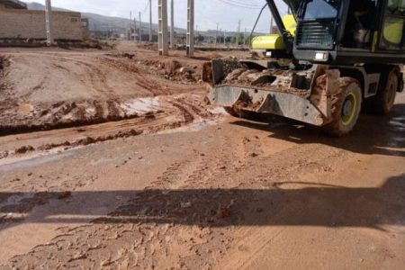 پاکسازی و لایروبی خیابان‌های مسجدسلیمان پس از بارندگی سیل آسا