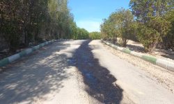 ساماندهی مسیر تپه شهدای گمنام نفتک با ترمیم و اجرای آسفالت نوار حفاری