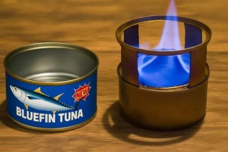 آموزش ساخت شمع اضطراری با قوطی تن ماهی در زمان قطعی برق