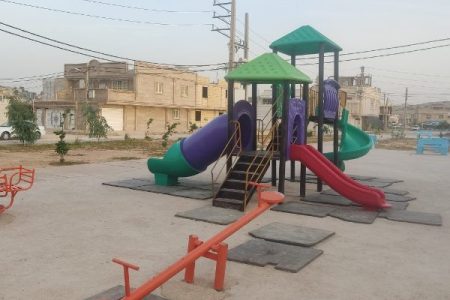 پایان عملیات احداث پارک محله‌ای شهرک مهندسین مسجدسلیمان