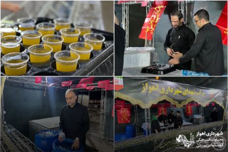 برپایی موکب شهرداری اهواز در مرز چذابه برای خدمت‌رسانی به زائران اربعین