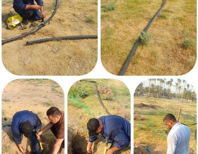 ارتقای شبکه آبیاری در پارک حجاب اهواز با آغاز عملیات نصب سیستم اسپرینکلر