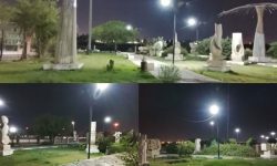 رفع مشکل روشنایی پارک هنر در منطقه ۴ شهرداری اهواز