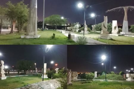 رفع مشکل روشنایی پارک هنر در منطقه ۴ شهرداری اهواز