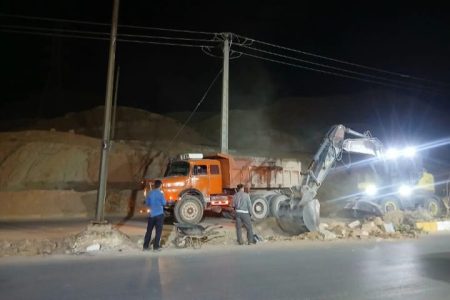 عملیات احداث دوربرگردان در محدوده ایستگاه آتش‌نشانی شماره ۴ مسجدسلیمان آغاز شد