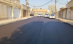 اجرای روکش آسفالت یکی از خیابان های پرتردد منطقه کیانپارس اهواز