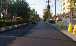 اجرای روکش آسفالت خیابان فلسطین امانیه توسط شهرداری منطقه دو اهواز